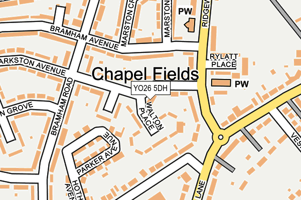 YO26 5DH map - OS OpenMap – Local (Ordnance Survey)