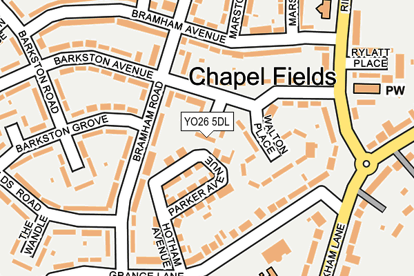 YO26 5DL map - OS OpenMap – Local (Ordnance Survey)