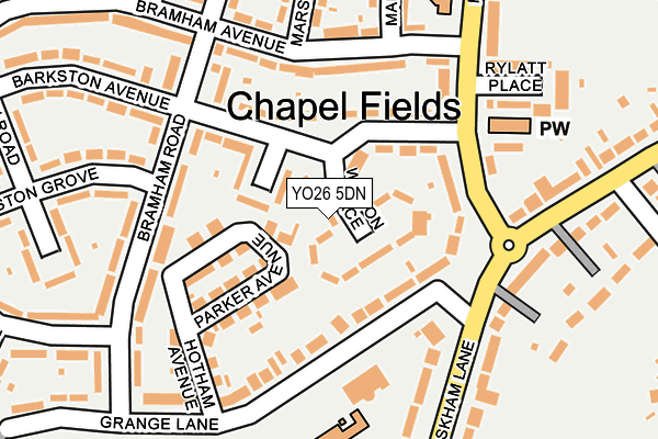 YO26 5DN map - OS OpenMap – Local (Ordnance Survey)