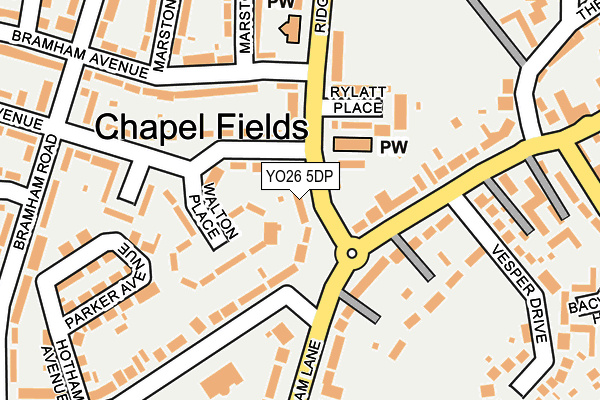 YO26 5DP map - OS OpenMap – Local (Ordnance Survey)