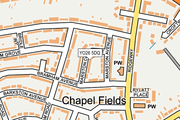 YO26 5DQ map - OS OpenMap – Local (Ordnance Survey)