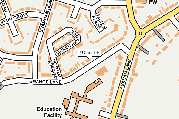 YO26 5DR map - OS OpenMap – Local (Ordnance Survey)