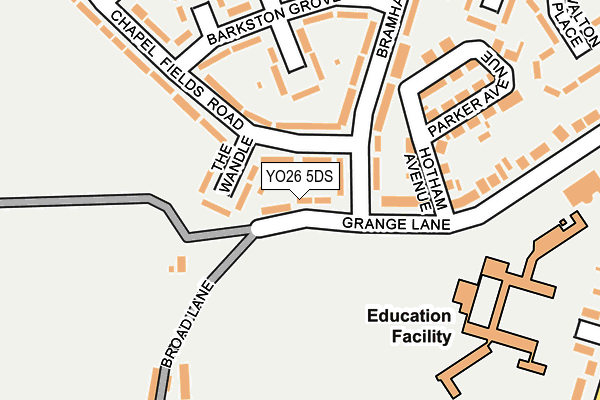 YO26 5DS map - OS OpenMap – Local (Ordnance Survey)