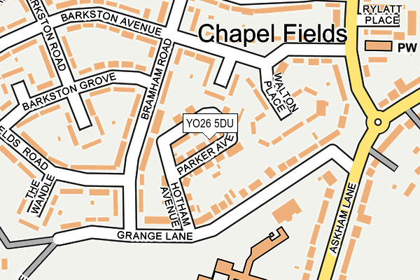 YO26 5DU map - OS OpenMap – Local (Ordnance Survey)