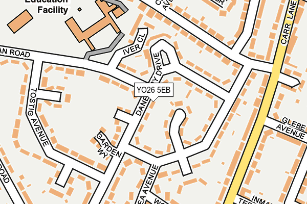 YO26 5EB map - OS OpenMap – Local (Ordnance Survey)
