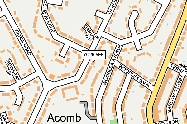YO26 5EE map - OS OpenMap – Local (Ordnance Survey)