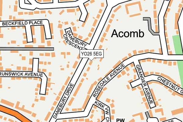 YO26 5EG map - OS OpenMap – Local (Ordnance Survey)