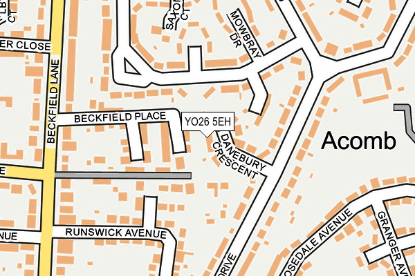 YO26 5EH map - OS OpenMap – Local (Ordnance Survey)