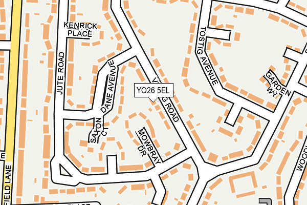 YO26 5EL map - OS OpenMap – Local (Ordnance Survey)