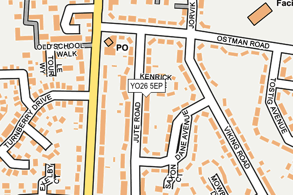 YO26 5EP map - OS OpenMap – Local (Ordnance Survey)