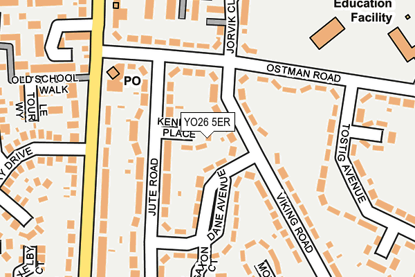 YO26 5ER map - OS OpenMap – Local (Ordnance Survey)