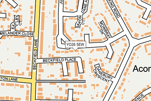 YO26 5EW map - OS OpenMap – Local (Ordnance Survey)