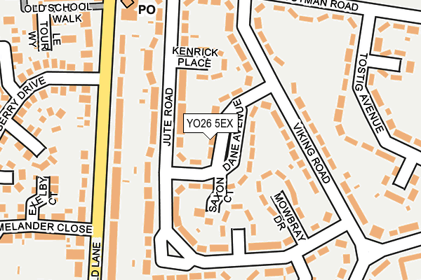YO26 5EX map - OS OpenMap – Local (Ordnance Survey)