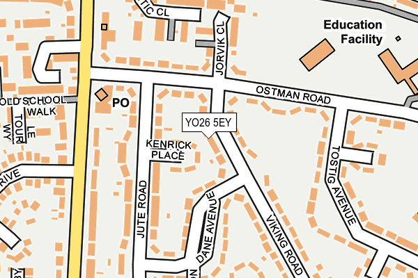 YO26 5EY map - OS OpenMap – Local (Ordnance Survey)