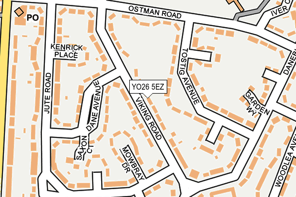 YO26 5EZ map - OS OpenMap – Local (Ordnance Survey)