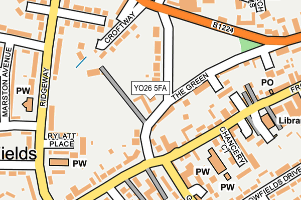 YO26 5FA map - OS OpenMap – Local (Ordnance Survey)