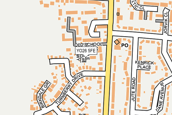 YO26 5FE map - OS OpenMap – Local (Ordnance Survey)