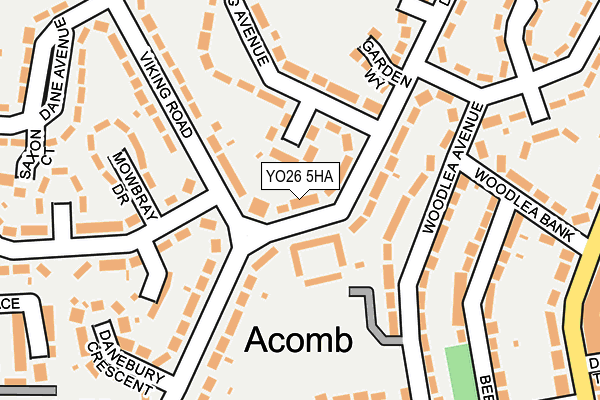 YO26 5HA map - OS OpenMap – Local (Ordnance Survey)