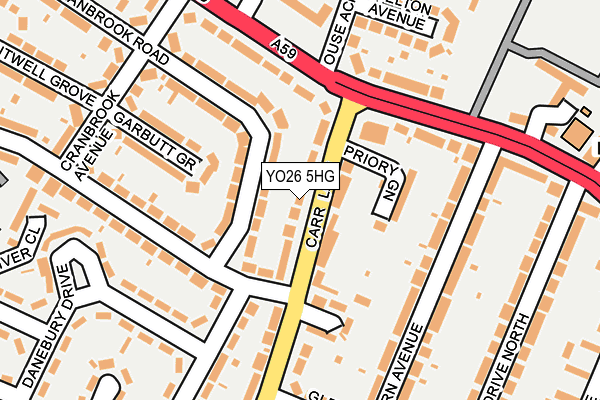 YO26 5HG map - OS OpenMap – Local (Ordnance Survey)