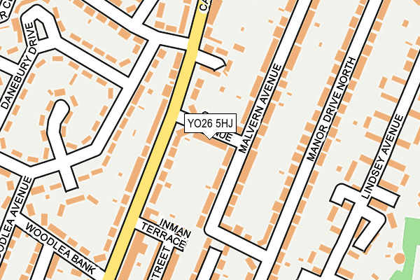 YO26 5HJ map - OS OpenMap – Local (Ordnance Survey)