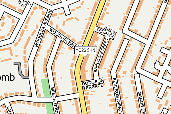 YO26 5HN map - OS OpenMap – Local (Ordnance Survey)