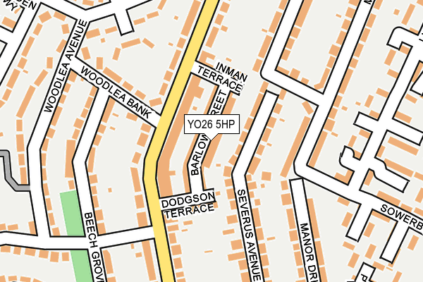 YO26 5HP map - OS OpenMap – Local (Ordnance Survey)