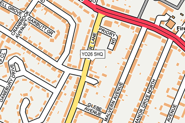 YO26 5HQ map - OS OpenMap – Local (Ordnance Survey)