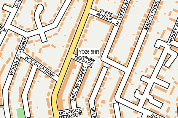 YO26 5HR map - OS OpenMap – Local (Ordnance Survey)