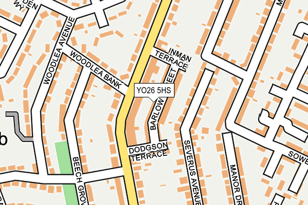 YO26 5HS map - OS OpenMap – Local (Ordnance Survey)