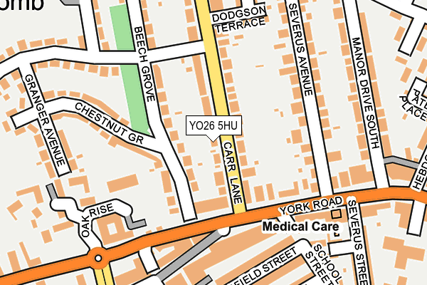 YO26 5HU map - OS OpenMap – Local (Ordnance Survey)