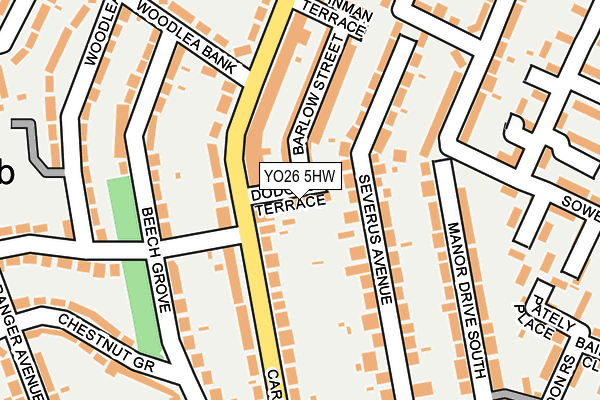 YO26 5HW map - OS OpenMap – Local (Ordnance Survey)