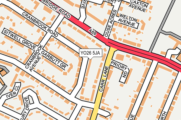 YO26 5JA map - OS OpenMap – Local (Ordnance Survey)