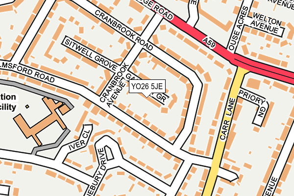 YO26 5JE map - OS OpenMap – Local (Ordnance Survey)