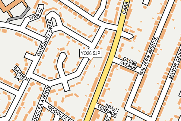 YO26 5JP map - OS OpenMap – Local (Ordnance Survey)