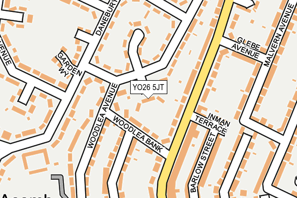 YO26 5JT map - OS OpenMap – Local (Ordnance Survey)