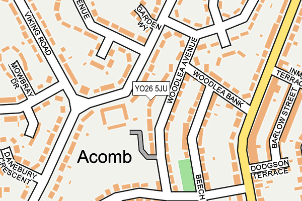 YO26 5JU map - OS OpenMap – Local (Ordnance Survey)