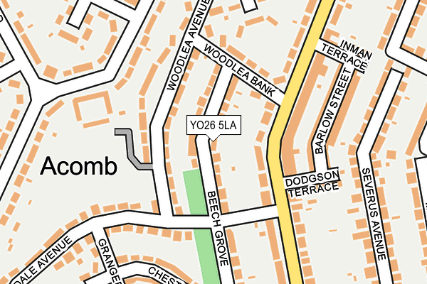 YO26 5LA map - OS OpenMap – Local (Ordnance Survey)