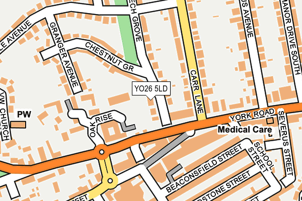 YO26 5LD map - OS OpenMap – Local (Ordnance Survey)