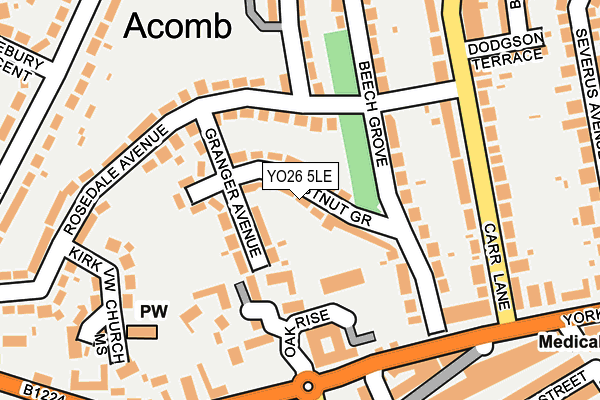 YO26 5LE map - OS OpenMap – Local (Ordnance Survey)