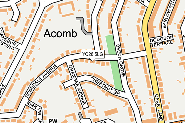 YO26 5LG map - OS OpenMap – Local (Ordnance Survey)