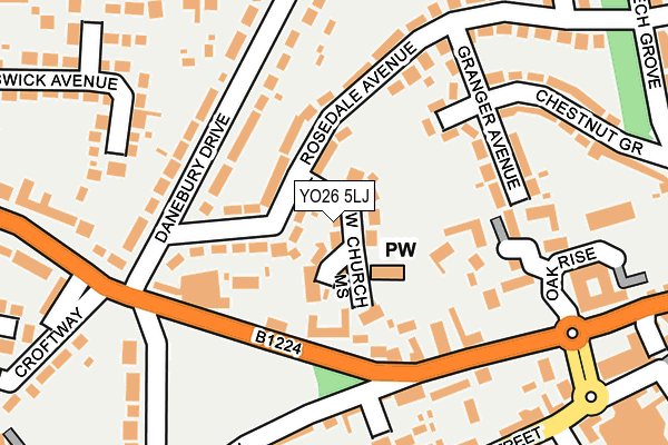 YO26 5LJ map - OS OpenMap – Local (Ordnance Survey)
