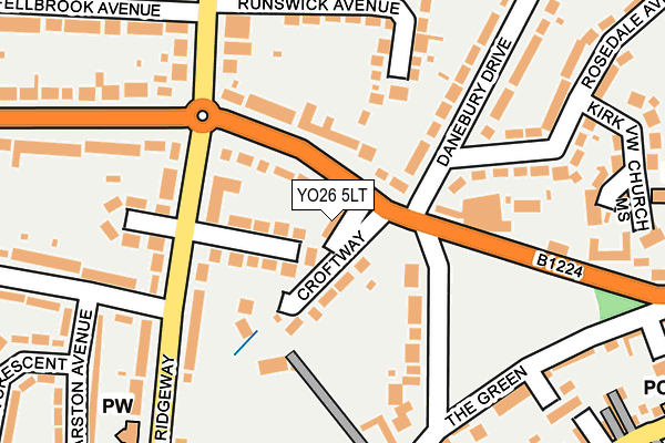 YO26 5LT map - OS OpenMap – Local (Ordnance Survey)
