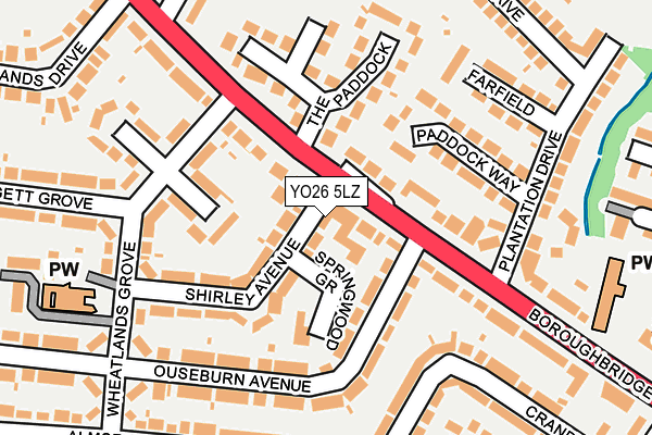 YO26 5LZ map - OS OpenMap – Local (Ordnance Survey)