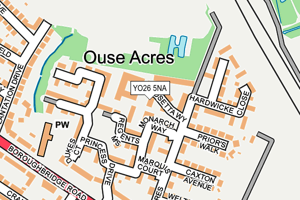 YO26 5NA map - OS OpenMap – Local (Ordnance Survey)