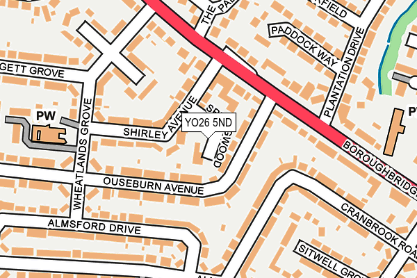 YO26 5ND map - OS OpenMap – Local (Ordnance Survey)