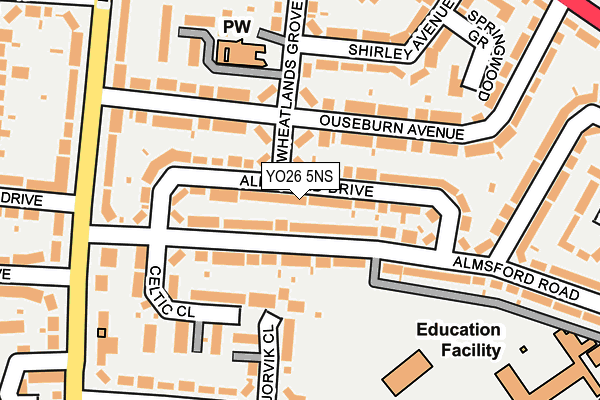 YO26 5NS map - OS OpenMap – Local (Ordnance Survey)