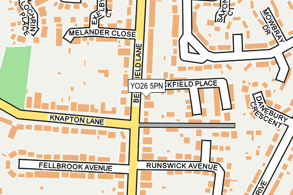 YO26 5PN map - OS OpenMap – Local (Ordnance Survey)