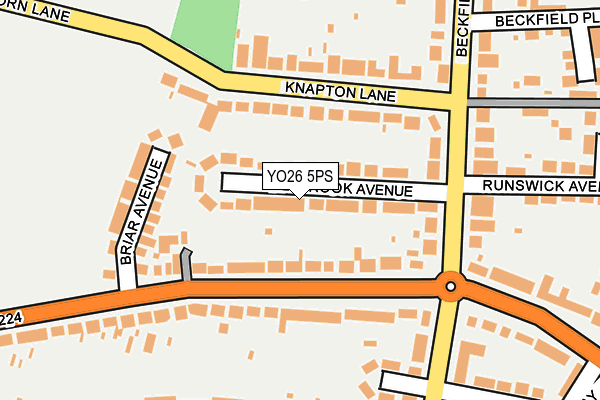 YO26 5PS map - OS OpenMap – Local (Ordnance Survey)