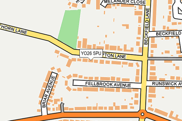 YO26 5PU map - OS OpenMap – Local (Ordnance Survey)