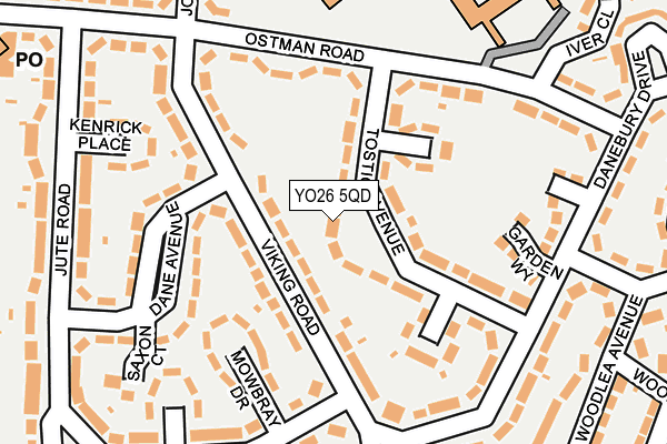 YO26 5QD map - OS OpenMap – Local (Ordnance Survey)